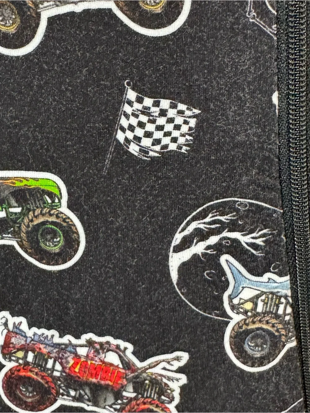 Soul Baby Monster Jam Halloween Bamboo Zip Romper